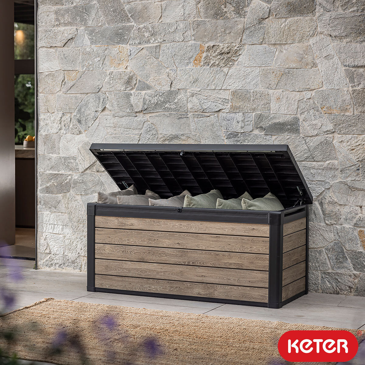 Keter Ashwood Signature 570 Litre (150 Gallon) Outdoor Storage Deck Box