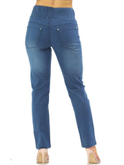 MYT Womens Elasticated Waist Jeans Tummy Control Stretch Ladies Denim Jeggings Size 10-24