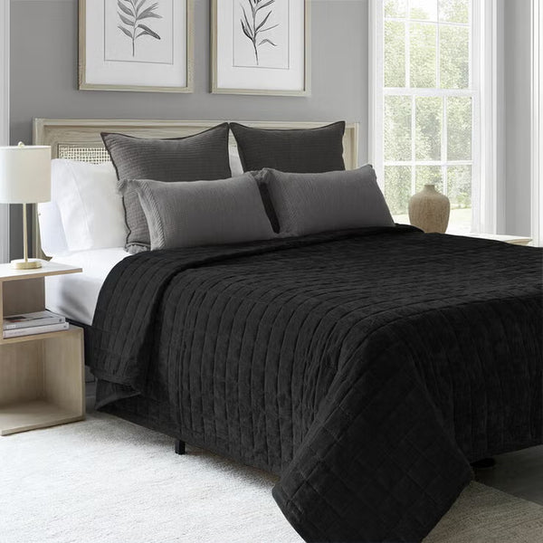 Safdie Crushed Velvet Throw in 4 Colours, 234 X 244 Cm