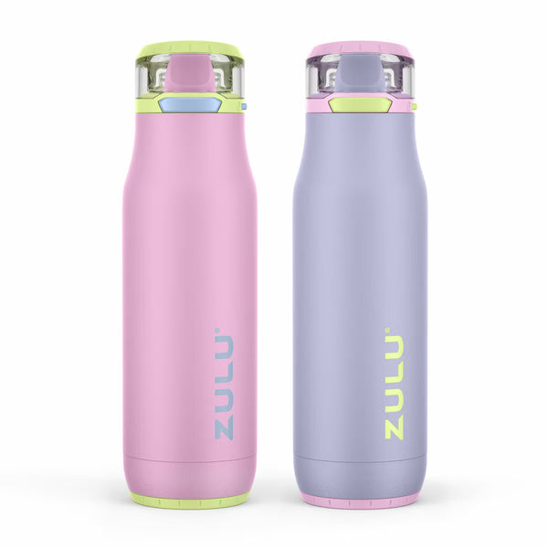 Zulu Stainless Steel Water Bottle 511Ml, 2 Pack in 2 Colour Sets