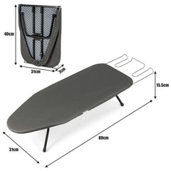 Ironing Board Foldable Mini Ironing Board Tabletop Ironing Board Foldable Portable Design with Built-in Iron Rest, Non-Slip Legs, Lightweight for Small Spaces, Dorms, Apartments
