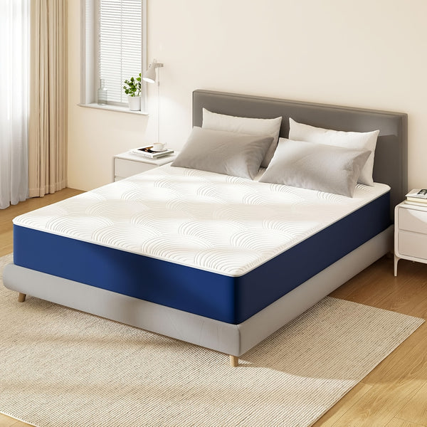 25cm Firm Mattress Suitable for Side Sleepers with 7-Zone Memory Foam, Multi-Layer Cooling Bed Topper & Durable Base, Individually Boxed for Easy Installation - for Back, Suitable for