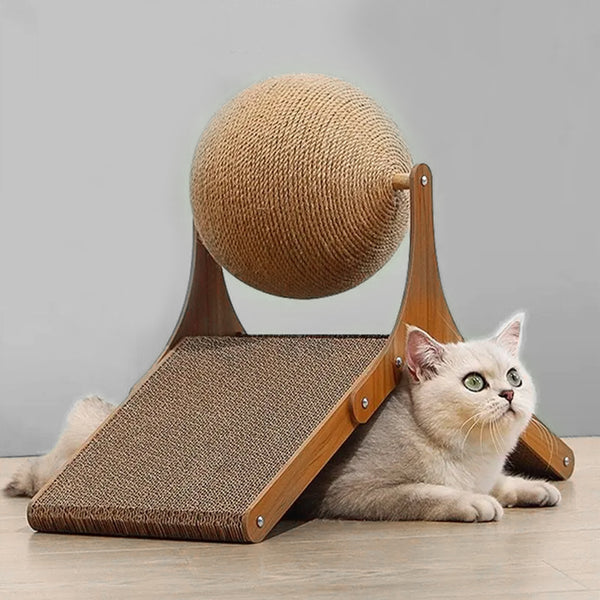 Cat Scratcher, Scratch-Proof Sisal Post | Stylish Vertical Cat Scratching Post with Cat Scratcher Ball, Durrable Thickened Cat Scratching Post for Indoor Cats