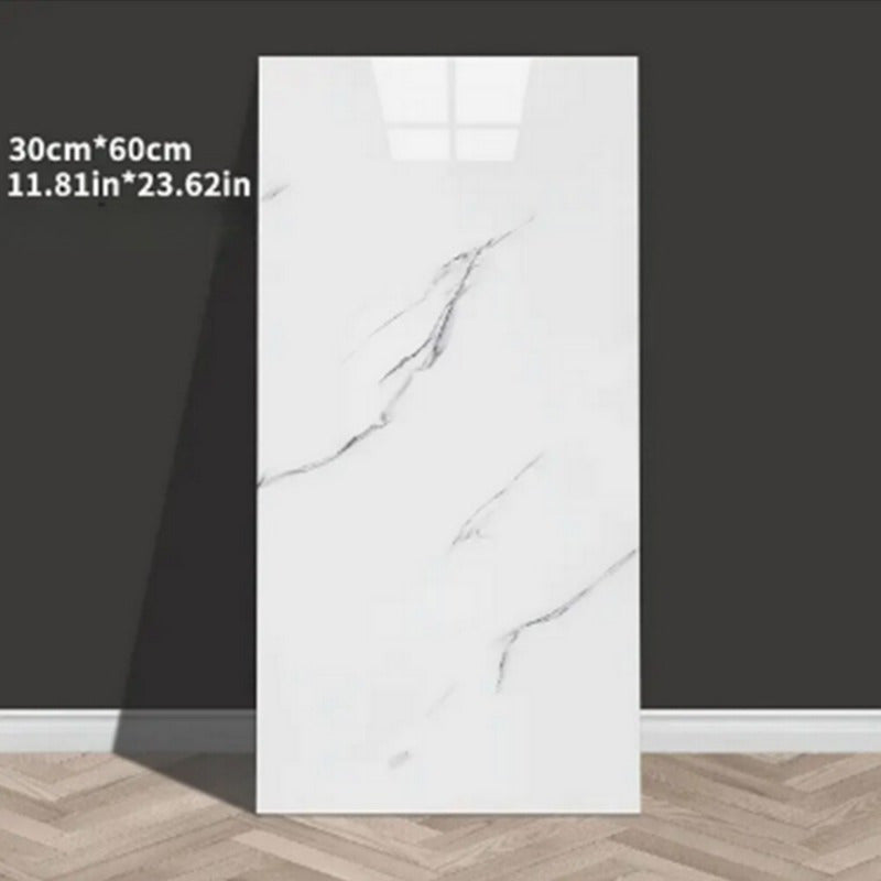 20/24/40pcs Waterproof Self-Adhesive Marble Wall Tile Stickers - Peel & Stick PVC/PE Foam Tiles with Contemporary Straight Puzzle Pattern, Washable & Removable for Bathroom, Kitchen, Living Room Home Decor, Vinyl Stickers Waterproof, Bathroom Renovations,