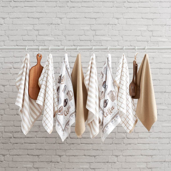 Caro Home Kitchen Towels 8 Pack, in 3 Designs