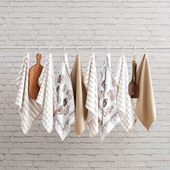 Caro Home Kitchen Towels 8 Pack, in 3 Designs
