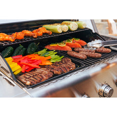 Nexgrill Revelry 4 Burner Stainless Steel Gas BBQ + Gourmet Plus Griddle + Cover