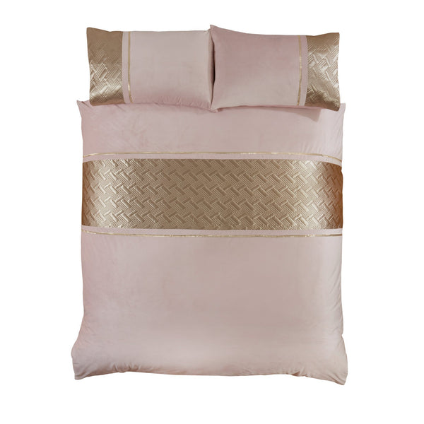 Capri Duvet Cover Set – Single, Double, King & Super King Sizes | Luxury Bedding with Metallic Panel in Black & Silver, Black & Gold | Soft & Durable Polycotton (50% Cotton, 50% Polyester) – Comfortable & Easy-Care Quilt Cover with Matching Pillowcases |