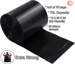 EXTRA STRONG HEAVY DUTY BLACK BIN LINERS RUBBISH BAGS WASTE REFUSE GARBAGE SACKS