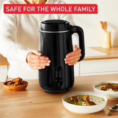 Tefal Multisoup Soup Maker, 6 Auto Programs, 1L Capacity, Smooth Soups, Chunky Soups, Smoothies, Hot Recipes, 4 People, Auto Cleaning Function, Cleaning Brush, Measuring Cup, Glossy Black, BL5628G0