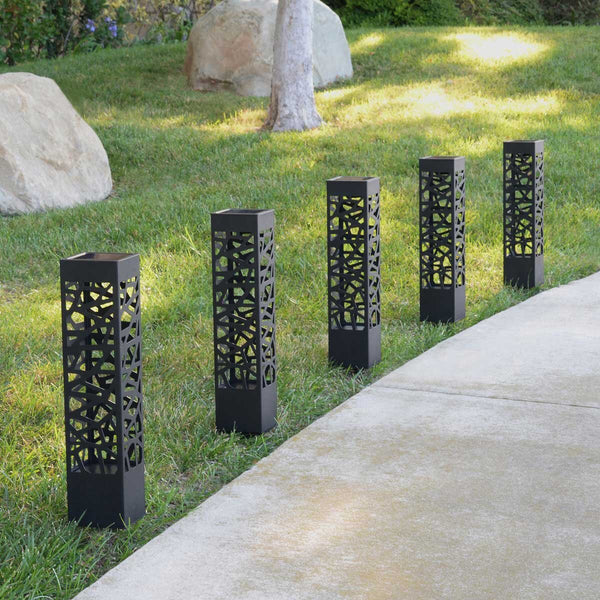 Tommy Bahama Square Solar Bollard Light - 5 Pack