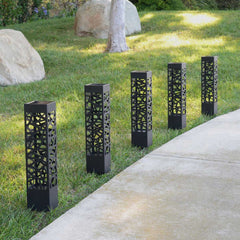 Tommy Bahama Square Solar Bollard Light - 5 Pack