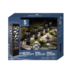 Tommy Bahama Square Solar Bollard Light - 5 Pack