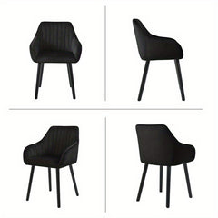Modern Scandinavian Dining Chairs Suitable for - Ergonomic Armrests & Padded Seats with Cushioned Backrest, Soft /Upholstery & Sturdy Legs - - Modern Chairs, for, or for Company Events (Assembly Required)