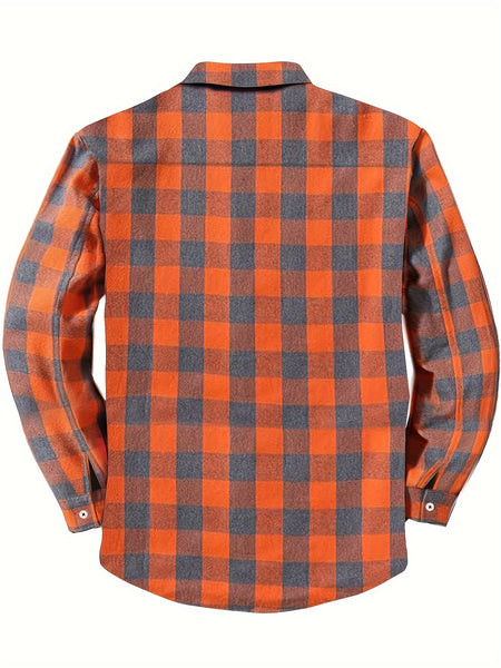 Men's 3pcs Fashion Casual Flannel Plaid Shirts for All Seasons