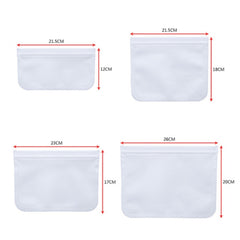Set of 8 Dishwasher-Safe Reusable Bags, Leak-Resistant Freezer Bags, Ideal for Storing Food During Travel
