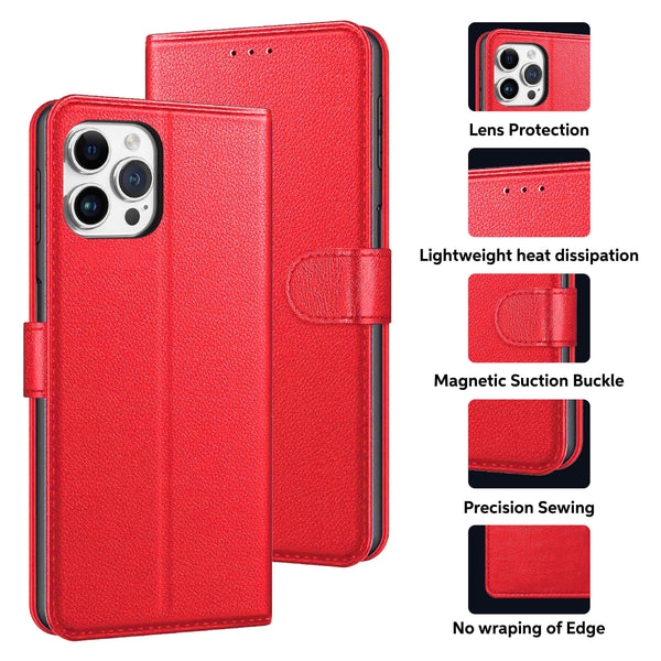 Luxury Case for iPhone 16 Pro Max Plus, 15 Pro Max Plus, 14 Pro Max Plus, 13 Pro Max mini, 12 Pro Max Mini, 11 Pro Max XS MAX XS X SE 8 Plus 7 Plus 6 6S PlusLeather Phone Case Cover, PU Faux Leather Wallet Book Folio Flip Magnetic Shockproof Case with Car