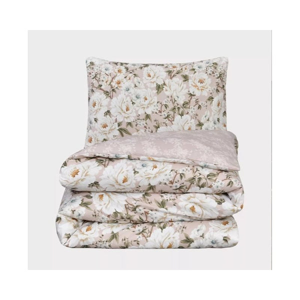 Elegant Blossom Blush Reversible Microfiber Printed Duvet Cover Set & Pillow Cases Bedding Collection