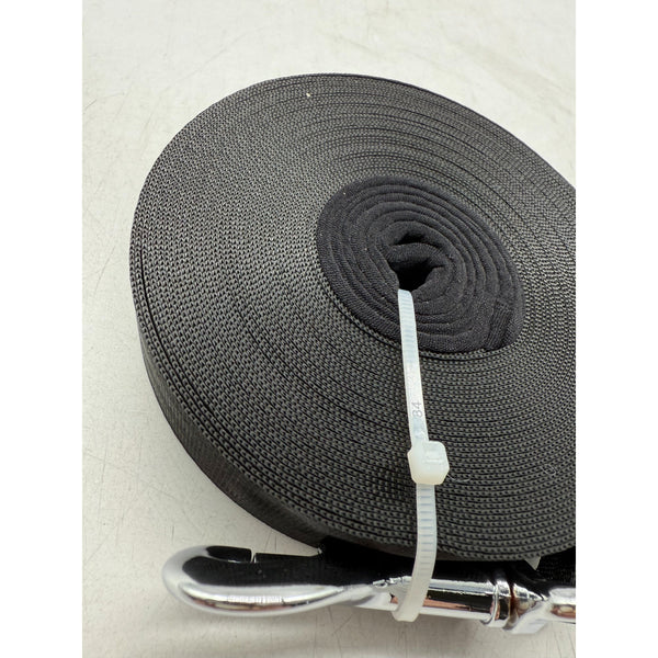 65ft 20m Long Dog Training Leads Obedience Recall Leash Large 25mm Wide in Black