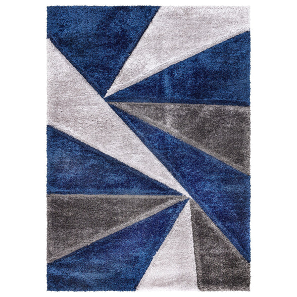 Luxury Soft Shaggy Area Rug – Modern Non-Shedding Geometric Triangles Design, High-Pile Plush Living Room Carpets, Large Thick Rug for Bedroom, Kitchen, Lounge & Home Décor – Contemporary Floor Rug & Mats
