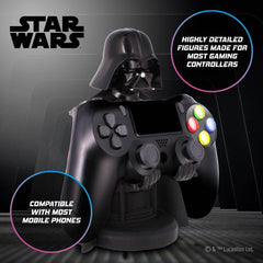 Exquisite Gaming: Star Wars: Darth Vader - Original Mobile Phone & Gaming Controller Holder, Device Stand, Cable Guys, Licensed Figure (Multi-Colored)