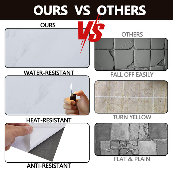 36pcs Self Adhesive Vinyl Flooring, 15X30cm Wood & & Stone Grain Effect Peel and Stick Floor Tiles, Waterproof Flooring Stickers for Home Office Bedroom Kitchen Living Room