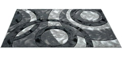 1pc Shaggy Rug – Retro Circle Pattern Dense-Pile Design – Super Soft, Non-Shed, Durable – Ideal for Bedroom, Living Room, Kitchen & Indoor Flooring