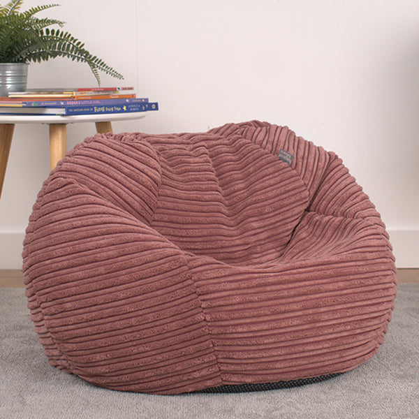 Corduroy Kids Bean Bag Chair with Filling Included - Lightweight Comfortable Beanbag Seat - Machine Washable Childrens Beanbag Furniture for Girls & Boys - 67 x 52cm