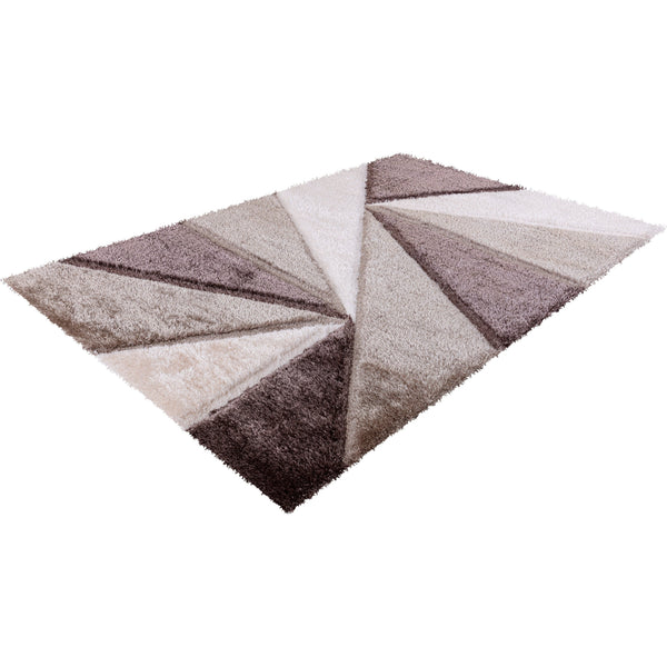 Luxury Soft Shaggy Area Rug – Modern Non-Shedding Geometric Triangles Design, High-Pile Plush Living Room Carpets, Large Thick Rug for Bedroom, Kitchen, Lounge & Home Décor – Contemporary Floor Rug & Mats