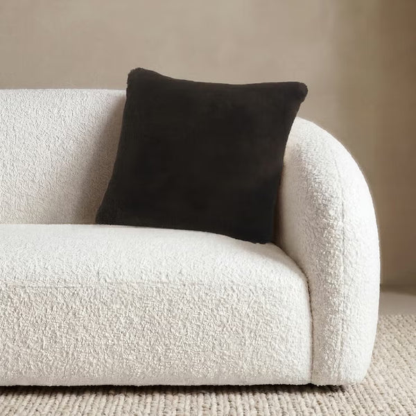 Mon Chateau Tweed Faux Fur Cushion in 3 Designs, 50 X 50 Cm