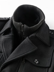 (Pearson OBM) Fall Winter Men'S Business Tweed Coat Fashion Double-Lapel Tweed Men'S Jacket