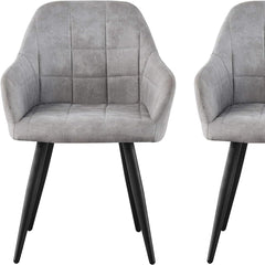 mcc direct 2x Faux Matte Suede Leather Dining Chairs Accent Chairs home & restaurants Adrian