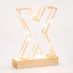 Light Up Letter | LED Alphabet Wire Frame Letter Lights | Rose Gold Copper Initials | Personalised Lighting | Battery Powered | For The Office Living Room Bedroom | Gift For Her