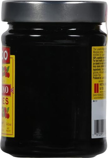 Luxardo Maraschino Cherries 400G (14.1 Oz) | Candied Marasca Cherries Soaked in Luxardo Marasca Cherry Syrup | the Ultimate Cocktail Cherry, Used in the Worlds Best Bars