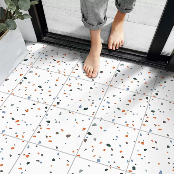Terrazzo Matte Floor Wallpaper Peel and Stick Wall Tiles Contact Paper Vinyl Sticky Back Plastic for Countertops Waterproof Self Adhesive Removable Cabinets Kitchen Bedroom Furniture 60cm x 500cm