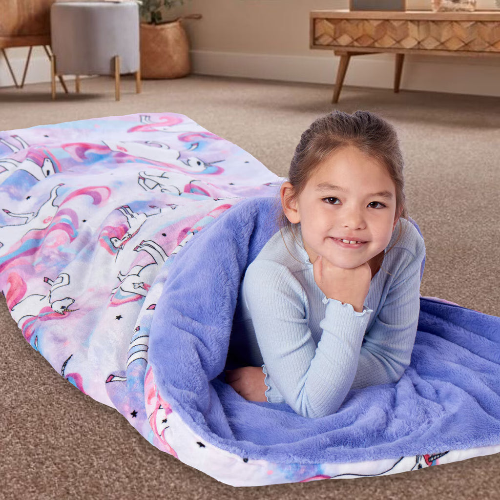 Northwest Cloud Touch Faux Fur Slumber Bag 137 X 142 Cm, Unicorn