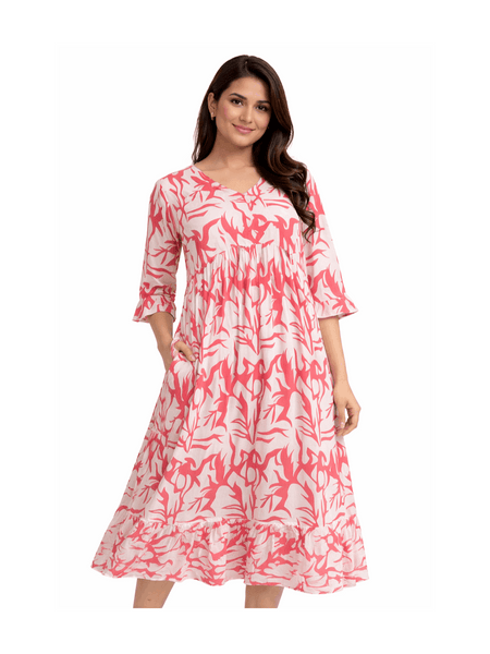 Teamwear* Women'SFloral Printed Kurta Dress for Women