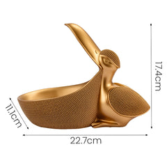 A Creative Pelican Desktop Statue, Animal Figurine, Toucan Storage Box, Key And Watch Candy Holder, Entrance, Bedroom, And Living Room Accessory, Home Decor And Storage Item, And Gift