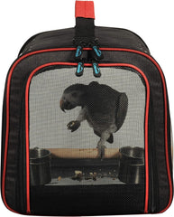 Colorday Lightweight Bird Carrier, Bird Travel Cage (Large 19 X 12 X 13, Black)
