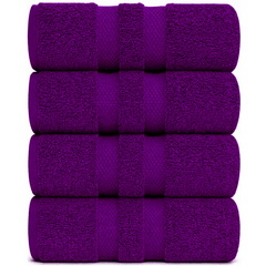 Pack of 4 Jumbo Bath Sheets Set 100% Egyptian Cotton (80x140 CM) Quick Dry 500GSM Highly Absorbent Soft Feel Bath Sheets XL Bathroom Towel Perfect for Daily Use