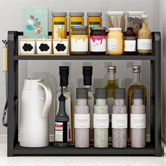 1pc Stainless Steel Multi-Tier Storage Rack - Space-Saving Countertop Spice Shelf Suitable for Kitchen, Bathroom, And Bedroom, Kitchen Storage Rack