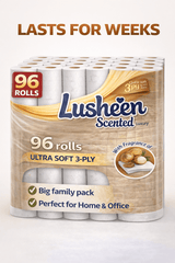 96 Rolls Toilet Tissue – 3 Ply – Extra Long 150 Sheets – Soft & Strong Bulk Pack – Long Lasting Family Size