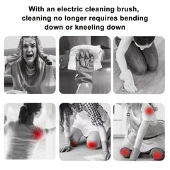 Electric Spin Scrubber, a Powerful Cleaning Brush Featuring an Adjustable Extension Handle, Offers Two-Speed Settings And Comes with Nine Interchangeable Brush Heads for Cleaning Bathrooms And Kitchens