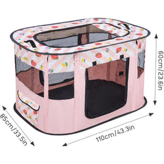 Foldable Pet Playpen, Portable Dog Cat Playpen, Soft Portable Dog Crate, Outdoor/Indoor Exercise Kennel, Dog Cage for Pets