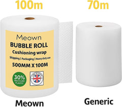 Bubble Roll Wrap 500mm x 100m, Large Protective Packaging Wrap for Moving, Shipping & Storage