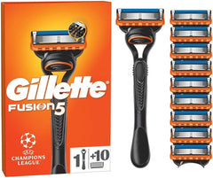 Gillette Fusion5 Razor for Men, 1 Gillette Razor, 10 Blade Refills