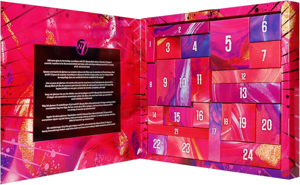 W7 Beauty Blast Advent Calendar 2025 - Individually Boxed Makeup & Cosmetic Surprises for the 24 Days to Christmas - Cruelty Free, Holiday Gifting