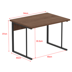 2-Tier Microwave Oven Shelf Stand, Kitchen Countertop Storage Rack Spices Rack Freestanding, Home Office Printer Stand Multifunctional Unit Shelving Wood Top Metal Frame