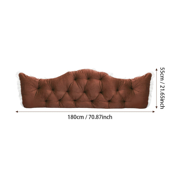 Large Ultra-Soft Comfortable Plush Backrest Pillow, Princess Style Reading Cushion, Neck and Back Support, Luxurious Fashionable Home Style Multifunctional Lace Ruffled Headboard Cushions, Suitable for Bedroom, Living Room, Dorm, Sofa Home Decor, Machine