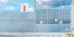 Lubluelu Auto Window Cleaning Robot | Upgraded 4 Water Spray & 8-Layer Safety Protection System, 7500KPa Suction Power, Anti-Falling and Edge Detection Sensors, Remote Control, Rechargeable Battery, For High-Rise Windows, Tiles and Glass